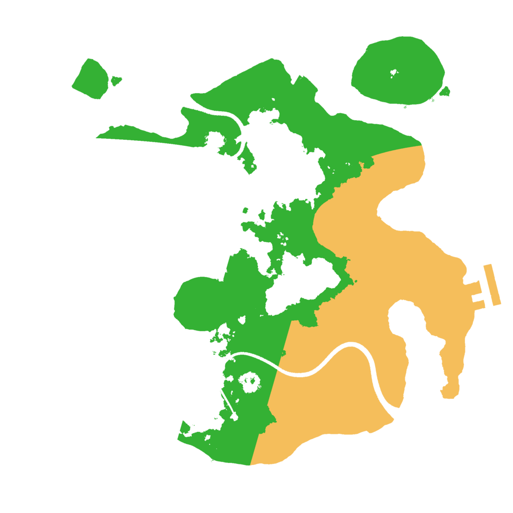 Biome Rust Map: Procedural Map, Size: 2500, Seed: 27