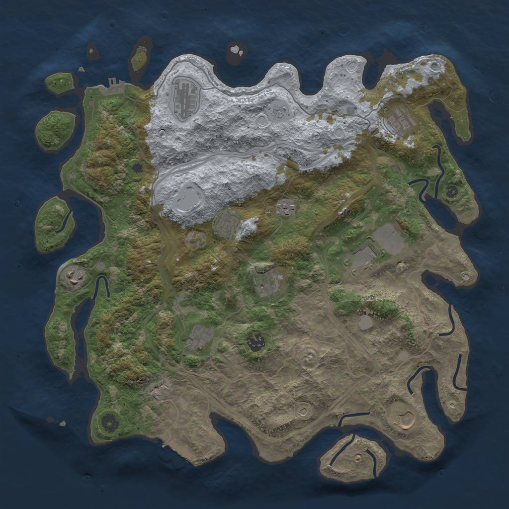 Rust Map: Procedural Map, Size: 4250, Seed: 1671609450, 19 Monuments