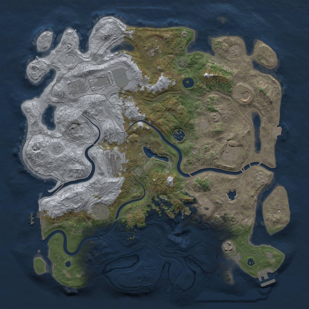 Rust Map: Procedural Map, Size: 4250, Seed: 1529996642, 17 Monuments