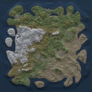 Thumbnail Rust Map: Procedural Map, Size: 4500, Seed: 1357671590, 20 Monuments