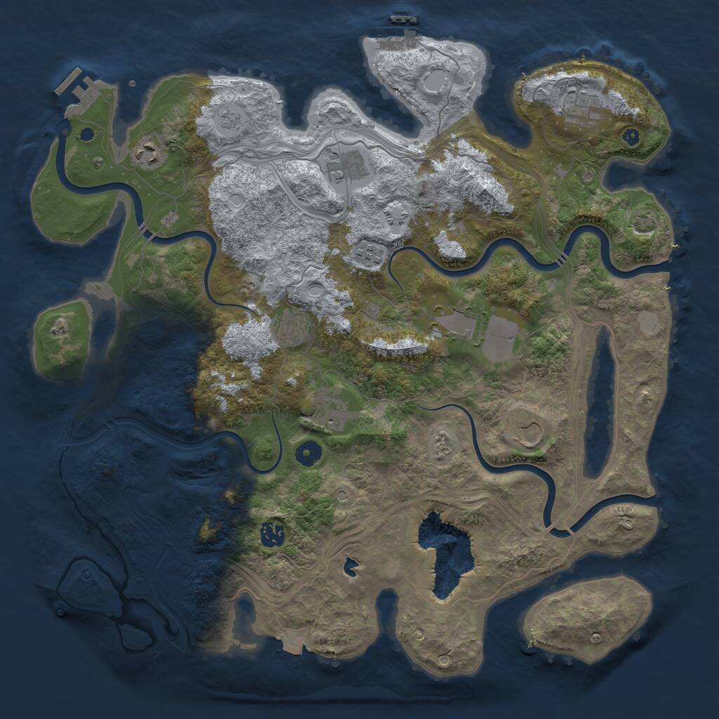 Rust Map: Procedural Map, Size: 4250, Seed: 32404575, 15 Monuments