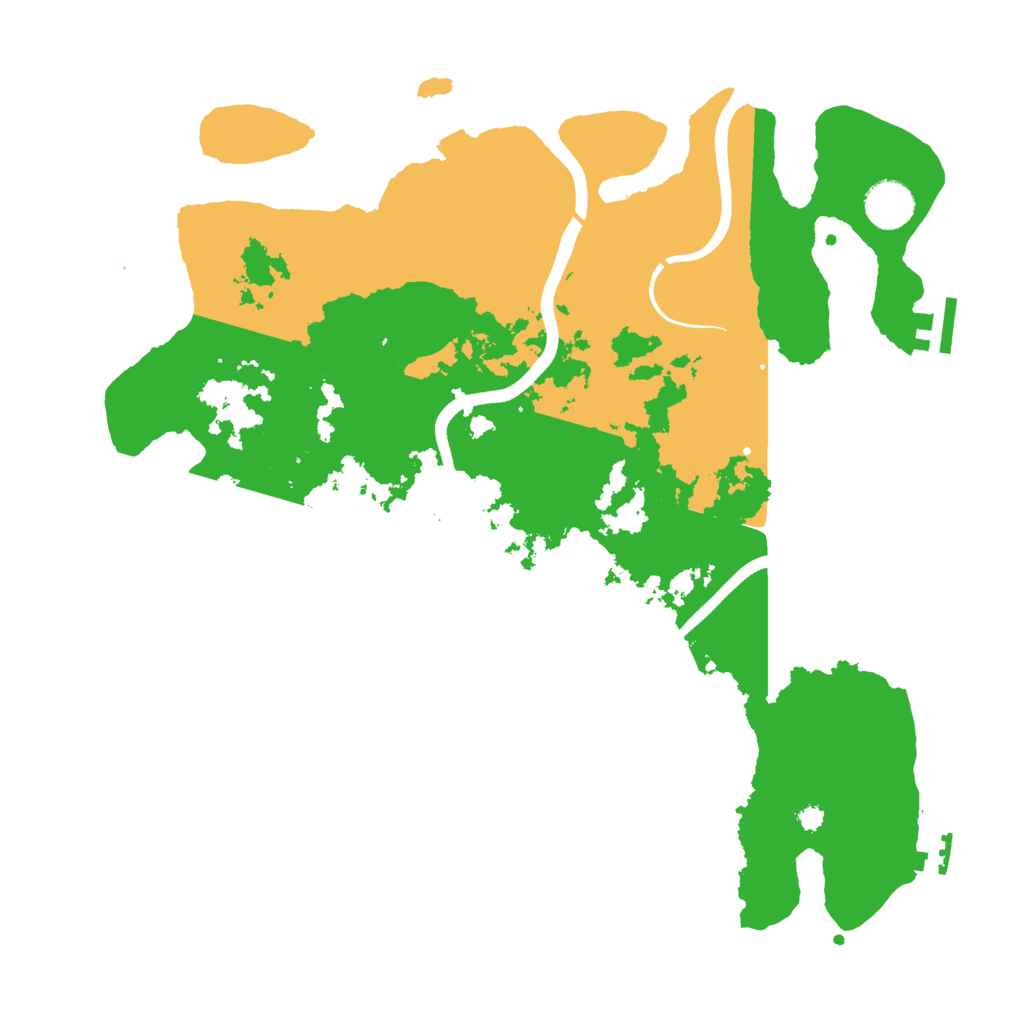 Biome Rust Map: Procedural Map, Size: 3700, Seed: 64565477