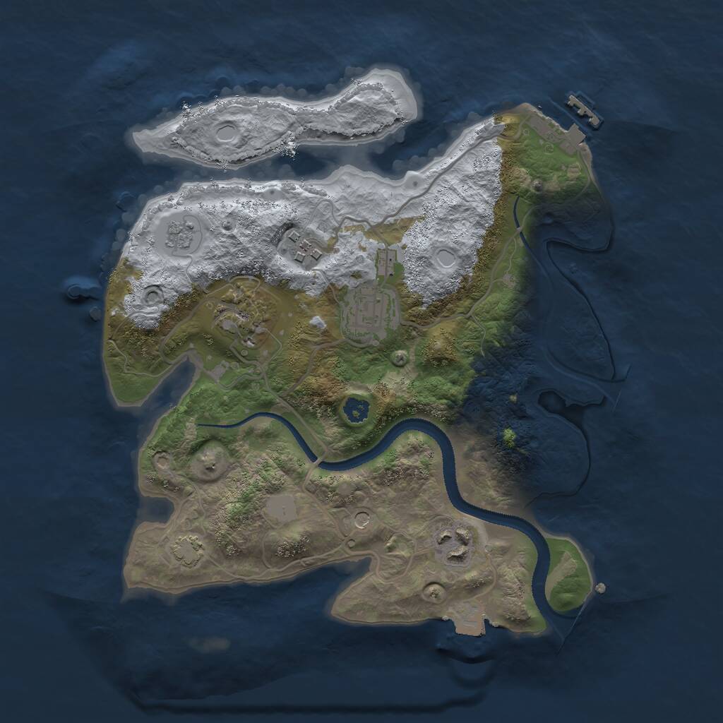Rust Map: Procedural Map, Size: 2850, Seed: 8726435, 9 Monuments