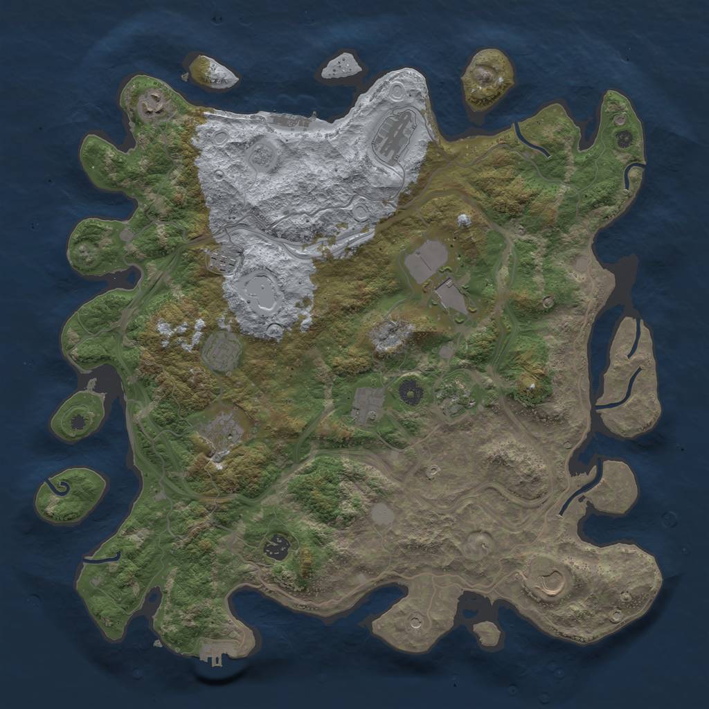 Rust Map: Procedural Map, Size: 4250, Seed: 16487, 19 Monuments