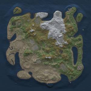 Thumbnail Rust Map: Procedural Map, Size: 3700, Seed: 11911, 19 Monuments