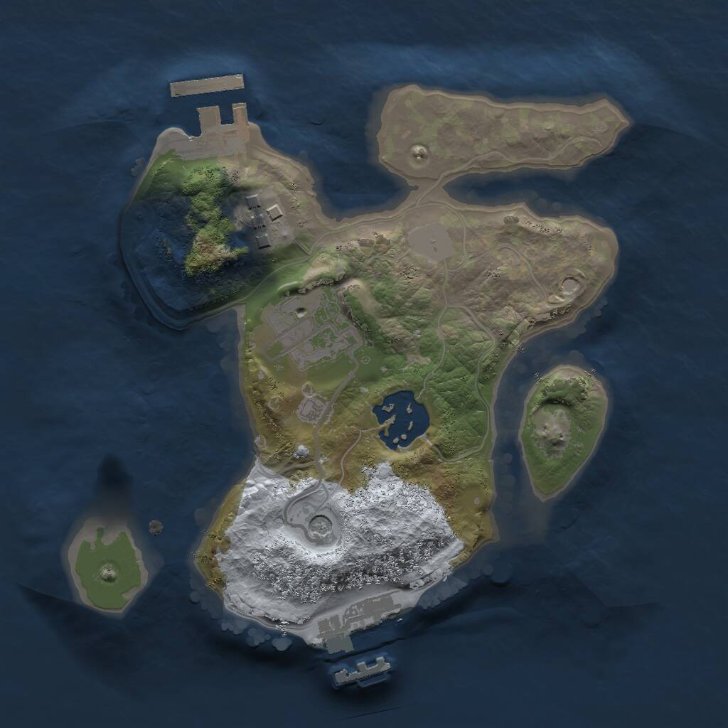 Rust Map: Procedural Map, Size: 2000, Seed: 139848, 7 Monuments