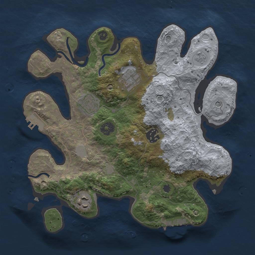 Rust Map: Procedural Map, Size: 2800, Seed: 58697822, 13 Monuments