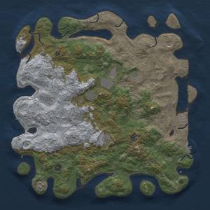 Thumbnail Rust Map: Procedural Map, Size: 4500, Seed: 18122937, 19 Monuments