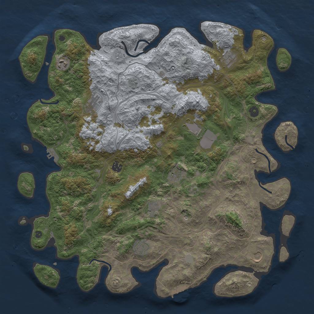 Rust Map: Procedural Map, Size: 4550, Seed: 1999999988, 19 Monuments