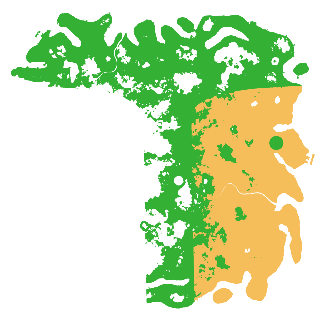 Biome Rust Map: Procedural Map, Size: 6000, Seed: 1742178697