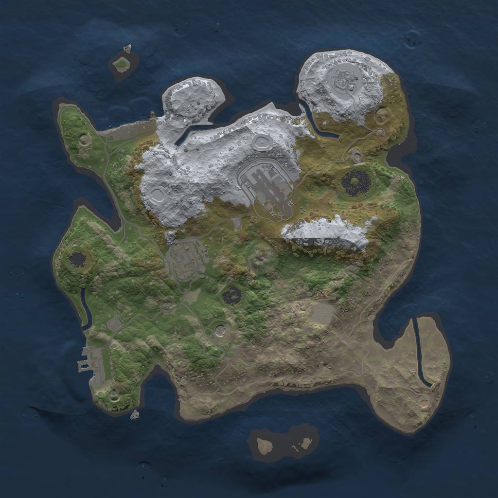 Rust Map: Procedural Map, Size: 2700, Seed: 517532986, 11 Monuments