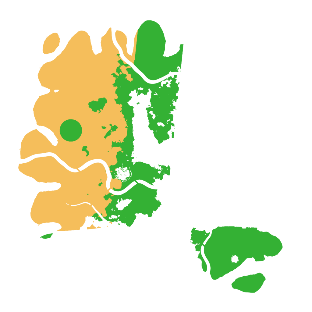 Biome Rust Map: Procedural Map, Size: 3700, Seed: 492370107
