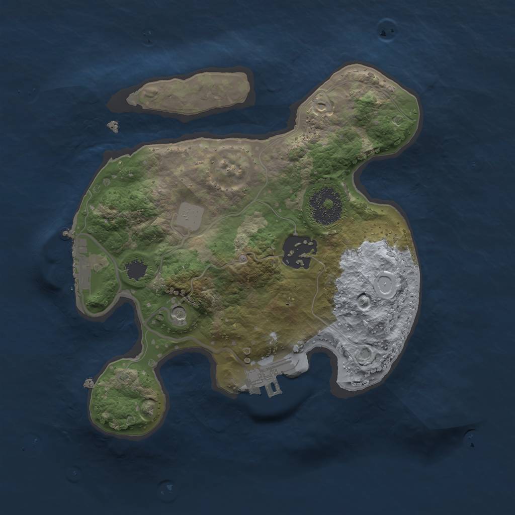 Rust Map: Procedural Map, Size: 2200, Seed: 28015, 9 Monuments