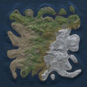 Thumbnail Rust Map: Procedural Map, Size: 3500, Seed: 22771418, 18 Monuments