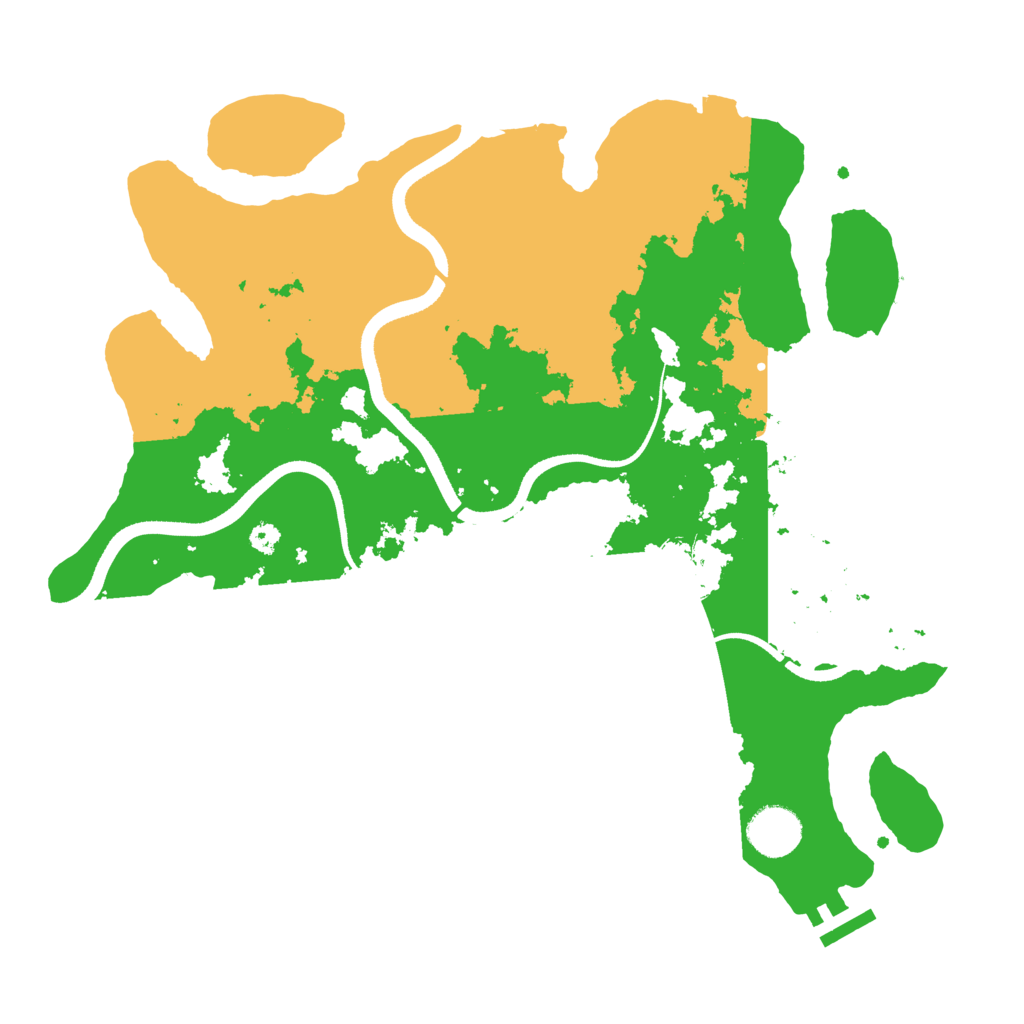 Biome Rust Map: Procedural Map, Size: 3500, Seed: 69091566