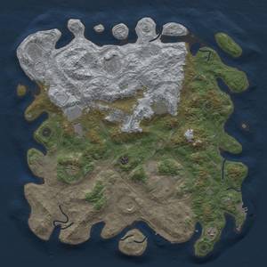 Thumbnail Rust Map: Procedural Map, Size: 4500, Seed: 58212069, 20 Monuments