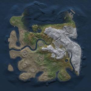 Thumbnail Rust Map: Procedural Map, Size: 3000, Seed: 1235, 11 Monuments