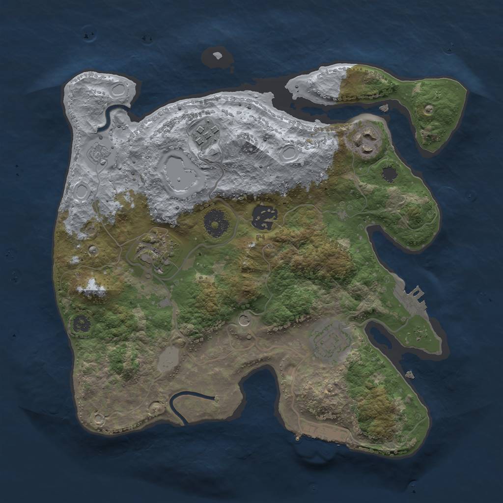 Rust Map: Procedural Map, Size: 2900, Seed: 4201, 14 Monuments