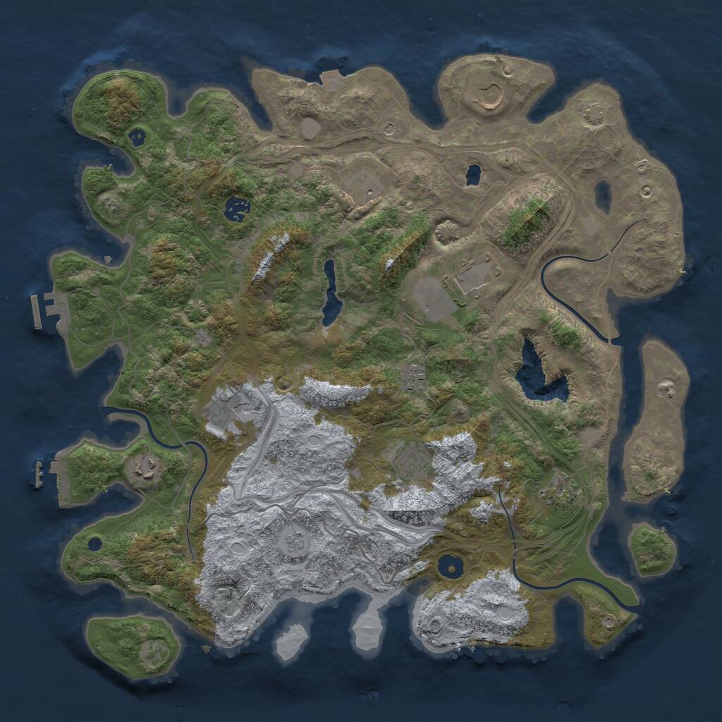 Rust Map: Procedural Map, Size: 4250, Seed: 272864064, 15 Monuments