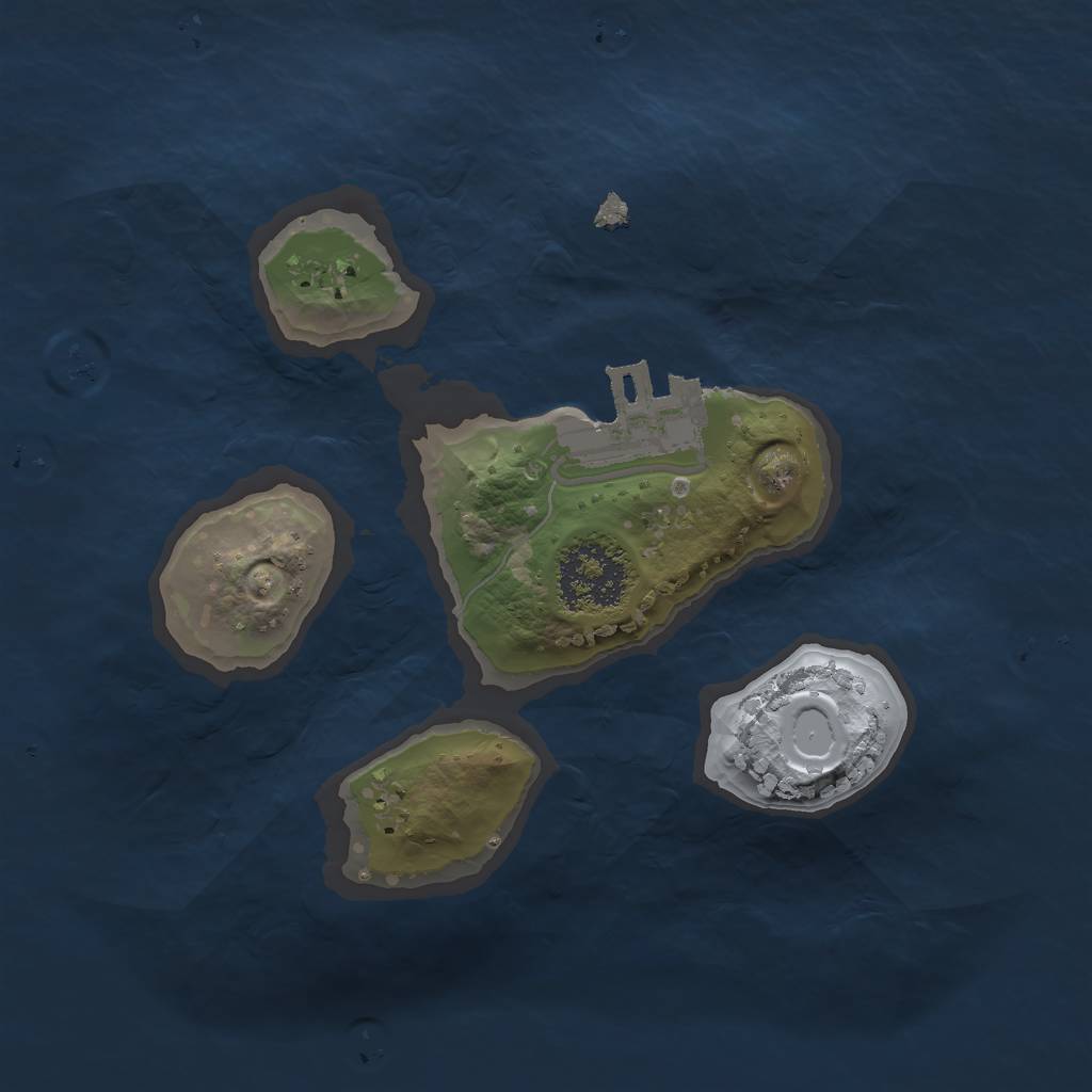 Rust Map: Procedural Map, Size: 1600, Seed: 445, 5 Monuments