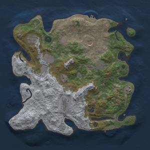 Thumbnail Rust Map: Procedural Map, Size: 3500, Seed: 11196320, 17 Monuments