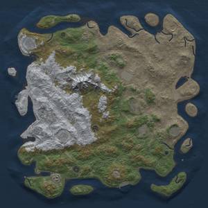 Thumbnail Rust Map: Procedural Map, Size: 5000, Seed: 2376, 20 Monuments