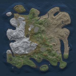 Thumbnail Rust Map: Procedural Map, Size: 3500, Seed: 1886442687, 19 Monuments