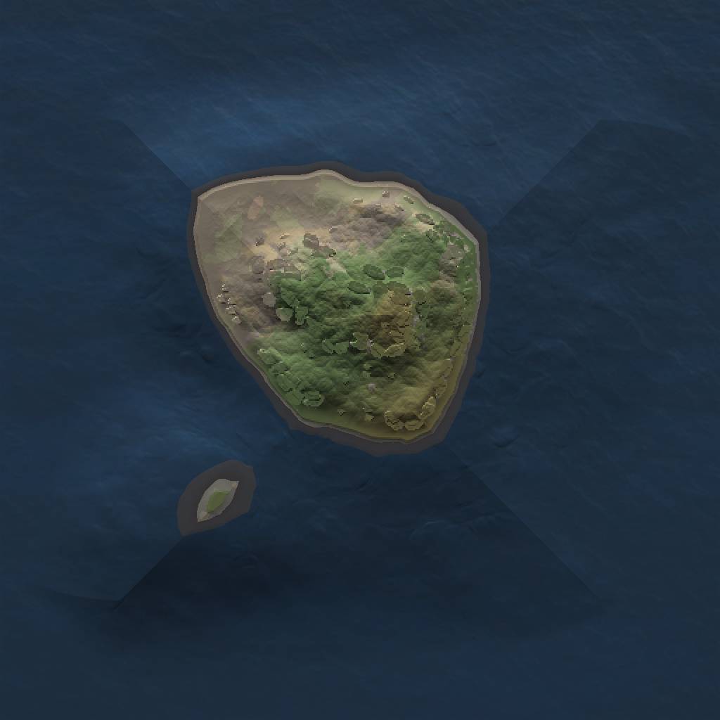 Rust Map: Procedural Map, Size: 1000, Seed: 345353, 3 Monuments