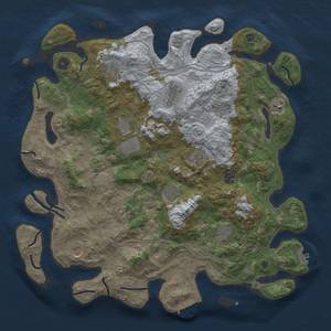 Thumbnail Rust Map: Procedural Map, Size: 4300, Seed: 459848, 20 Monuments