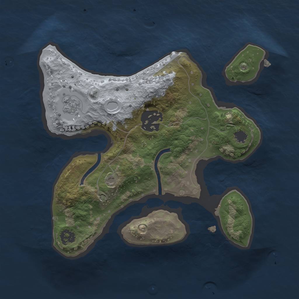 Rust Map: Procedural Map, Size: 2000, Seed: 105, 7 Monuments