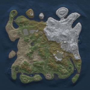 Thumbnail Rust Map: Procedural Map, Size: 3500, Seed: 892138596, 16 Monuments