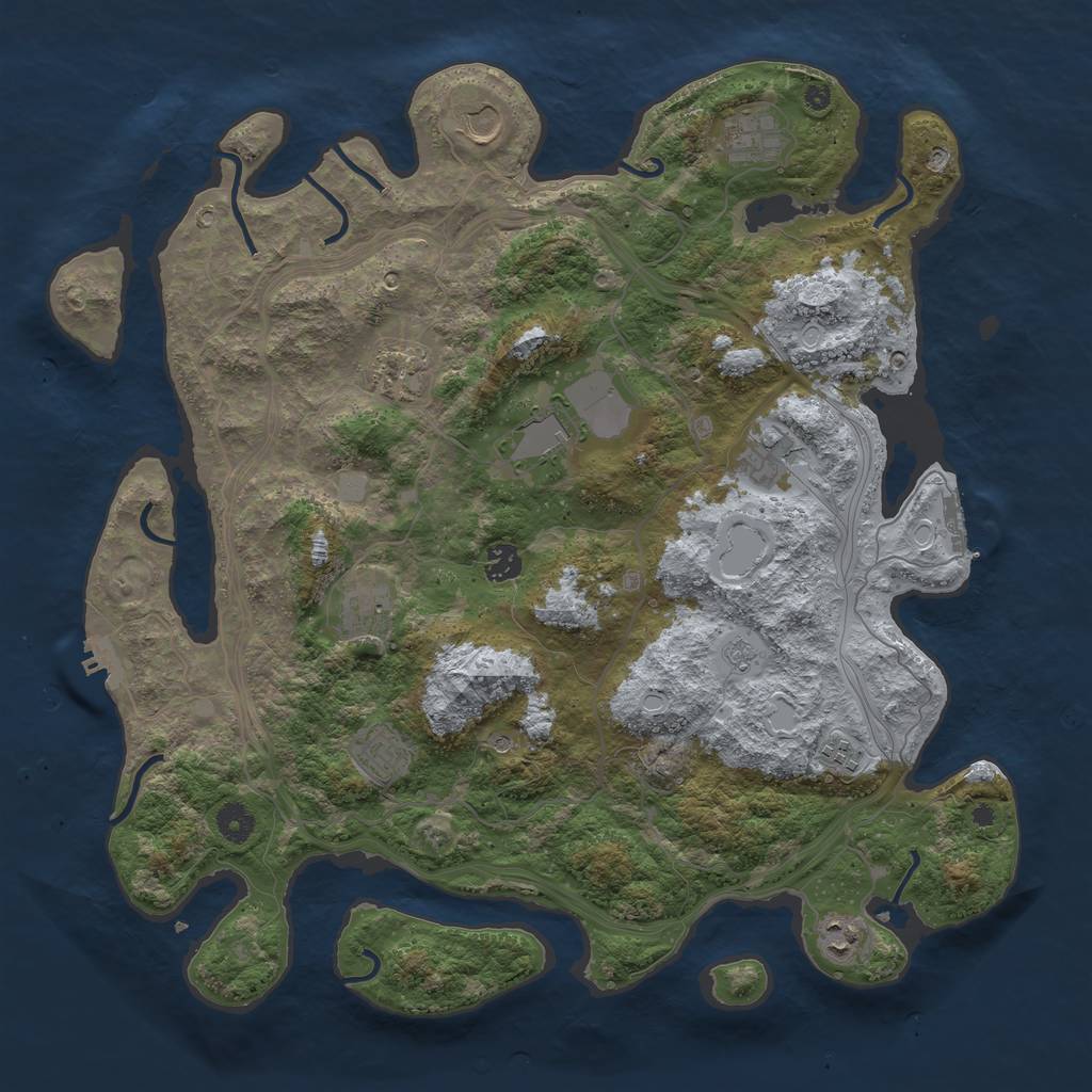 Rust Map: Procedural Map, Size: 4250, Seed: 10935, 19 Monuments