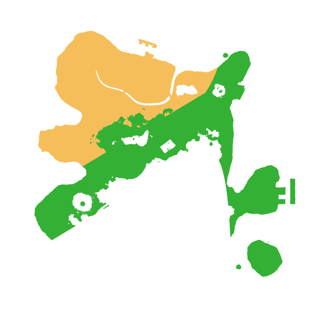 Biome Rust Map: Procedural Map, Size: 2500, Seed: 25731