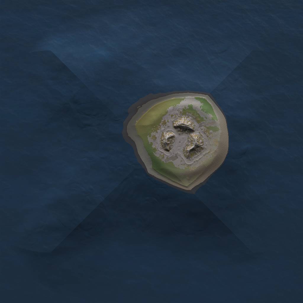 Rust Map: Barren, Size: 1000, Seed: 752595932, 3 Monuments