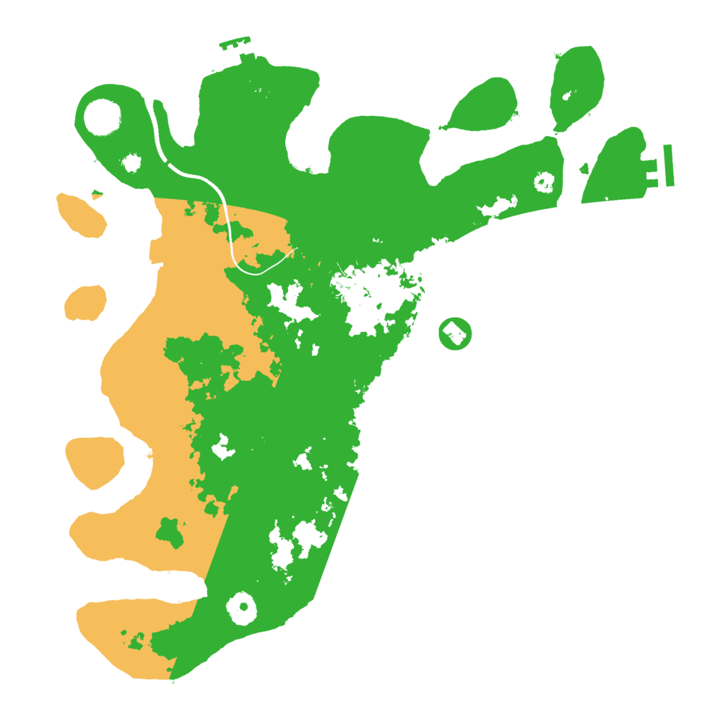 Biome Rust Map: Procedural Map, Size: 3500, Seed: 74778666