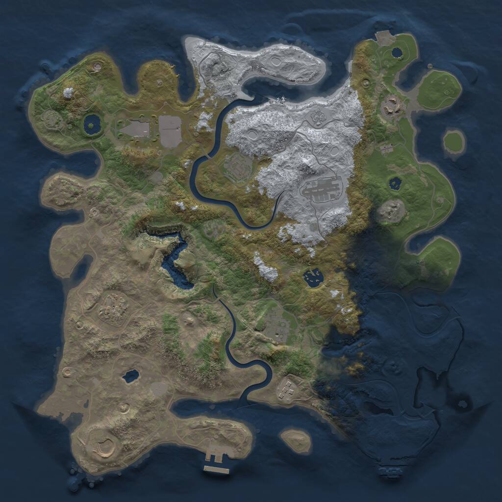Rust Map: Procedural Map, Size: 4000, Seed: 22112022, 14 Monuments