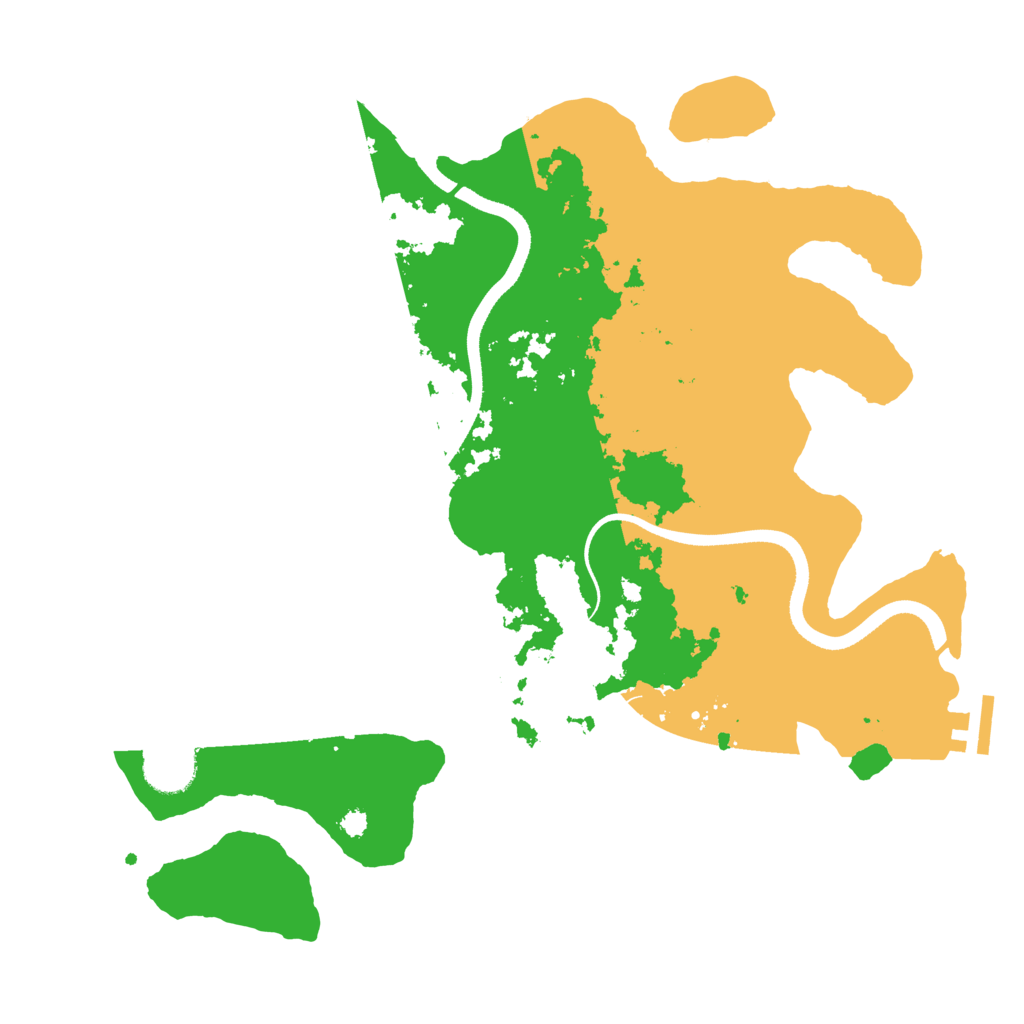 Biome Rust Map: Procedural Map, Size: 3500, Seed: 22112200