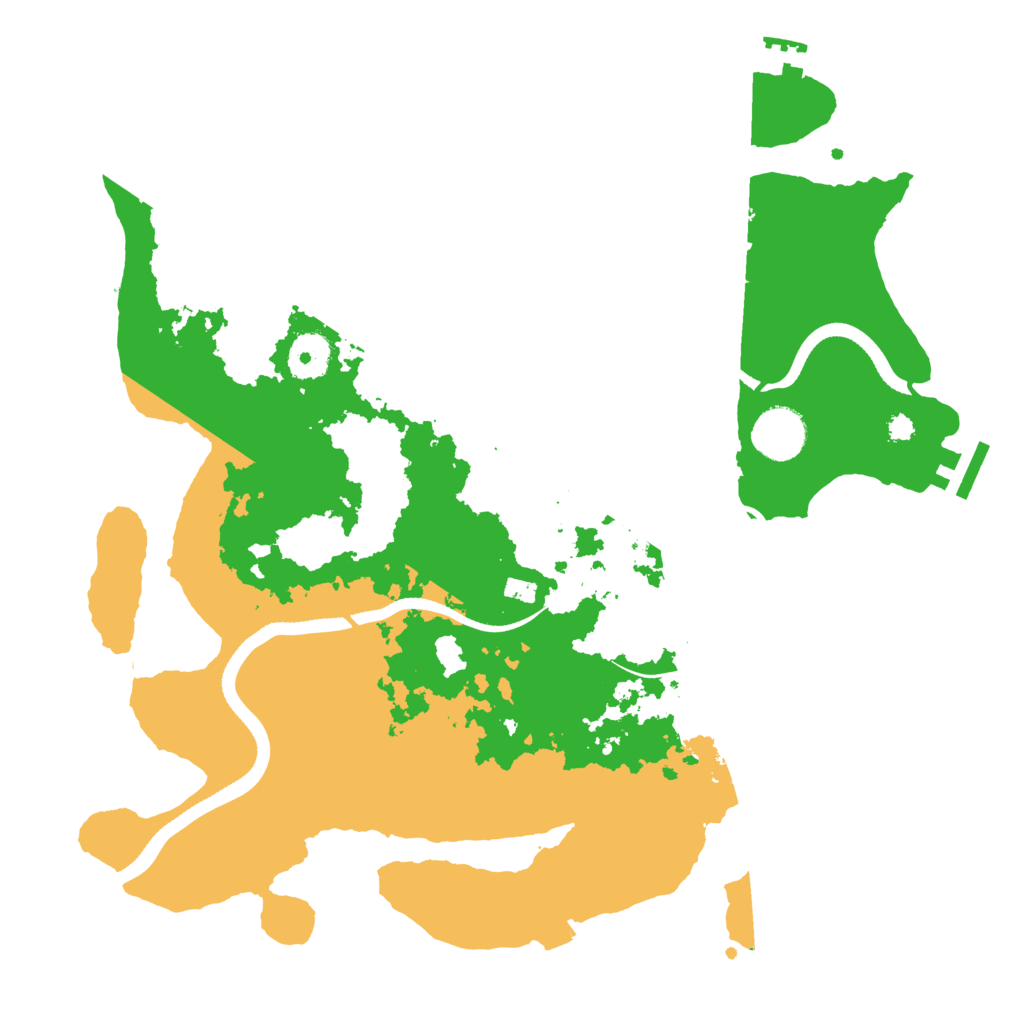 Biome Rust Map: Procedural Map, Size: 3500, Seed: 70475347