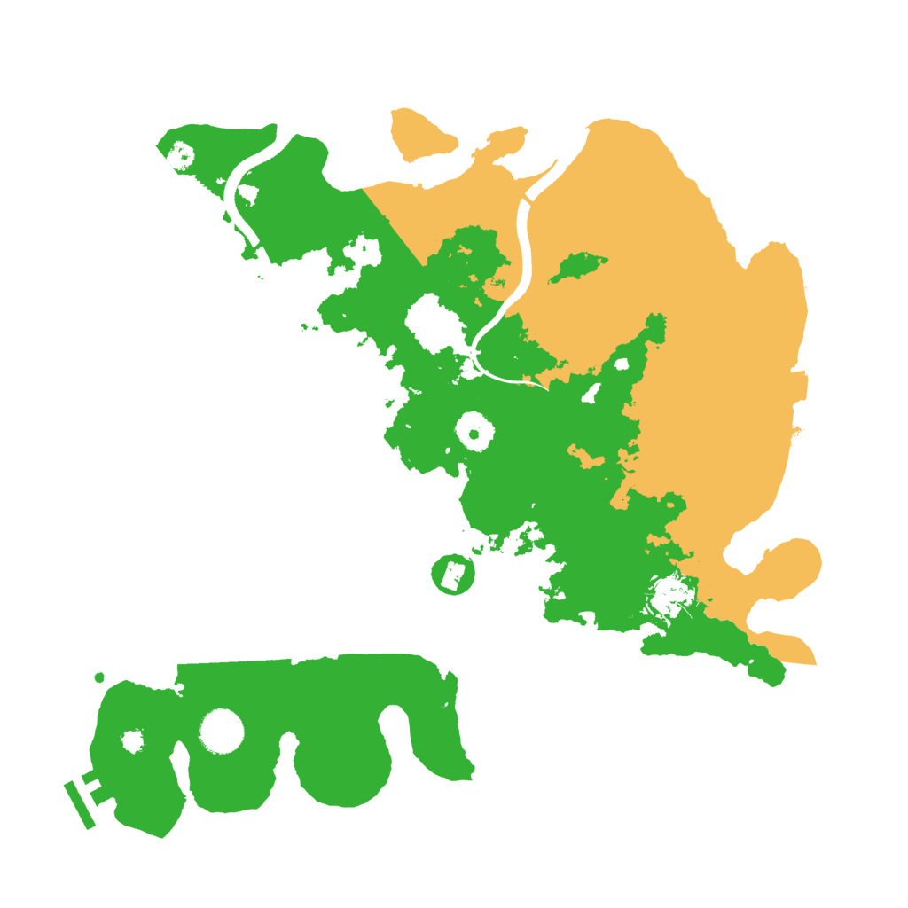 Biome Rust Map: Procedural Map, Size: 3600, Seed: 119