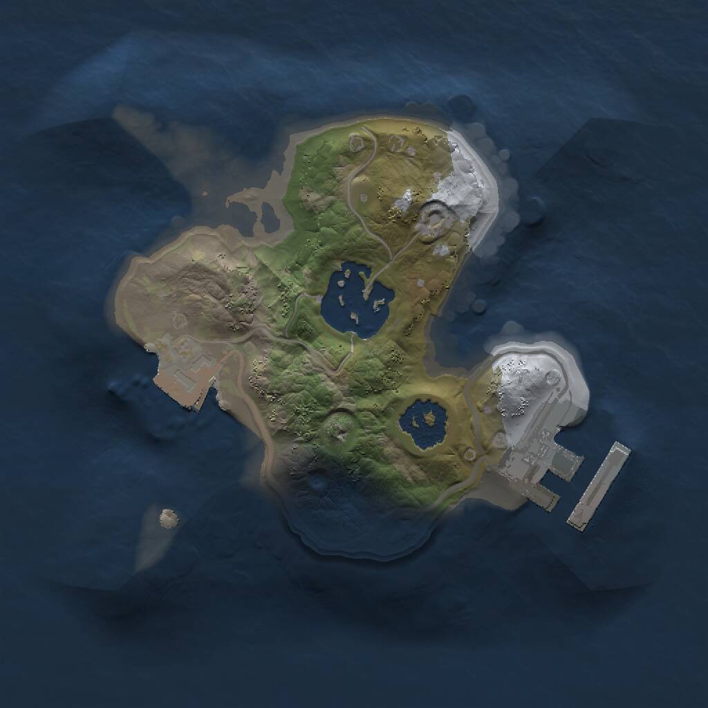 Rust Map: Procedural Map, Size: 1500, Seed: 1051884067, 3 Monuments