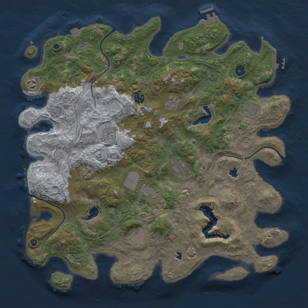 Rust Map: Procedural Map, Size: 4500, Seed: 1983666, 15 Monuments