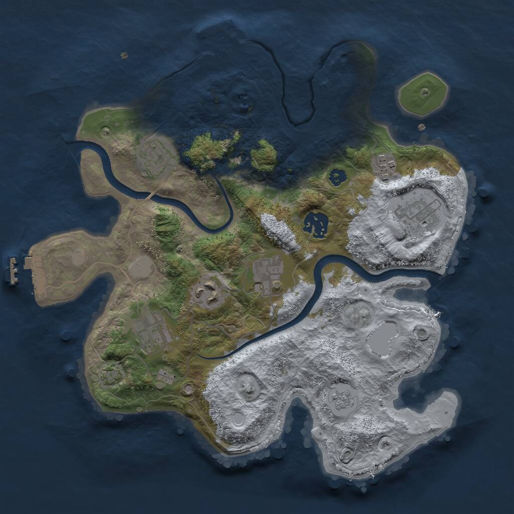 Rust Map: Procedural Map, Size: 3000, Seed: 1764490800, 13 Monuments