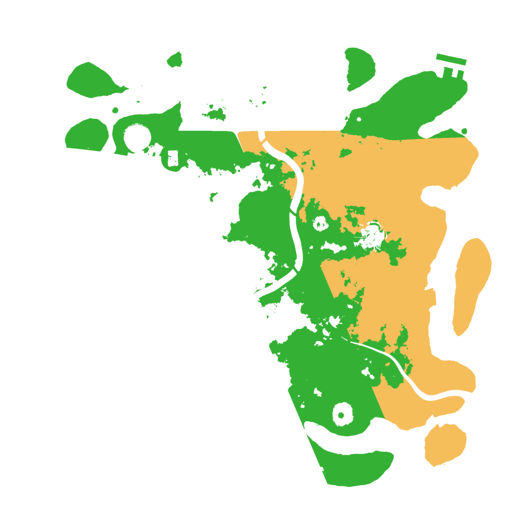 Biome Rust Map: Procedural Map, Size: 3500, Seed: 940945655