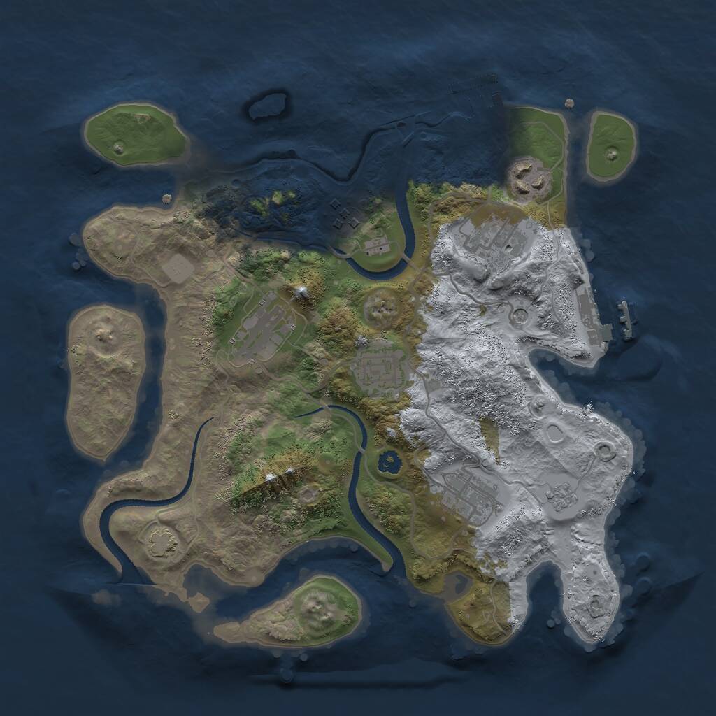 Rust Map: Procedural Map, Size: 3000, Seed: 241, 12 Monuments