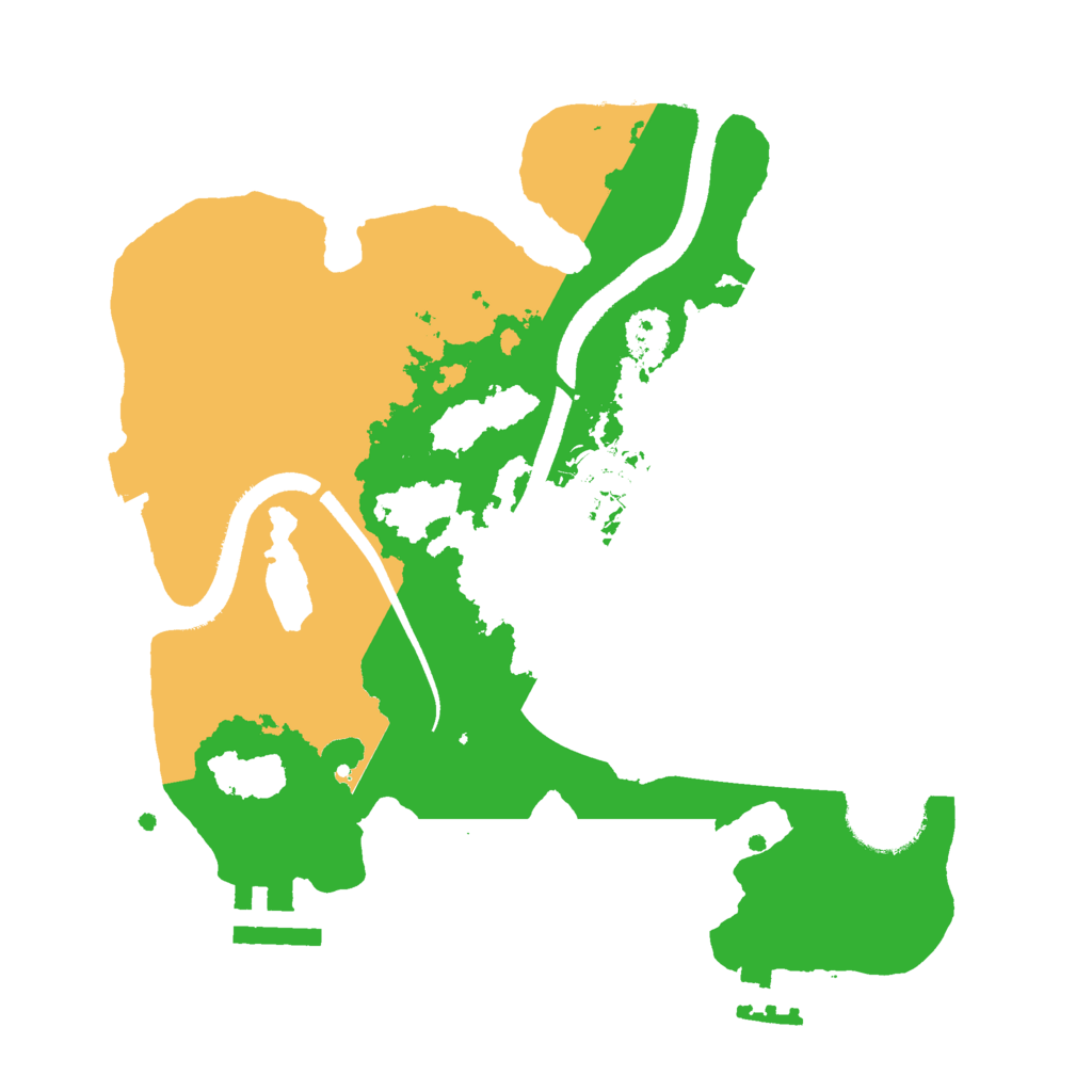 Biome Rust Map: Procedural Map, Size: 2500, Seed: 5555