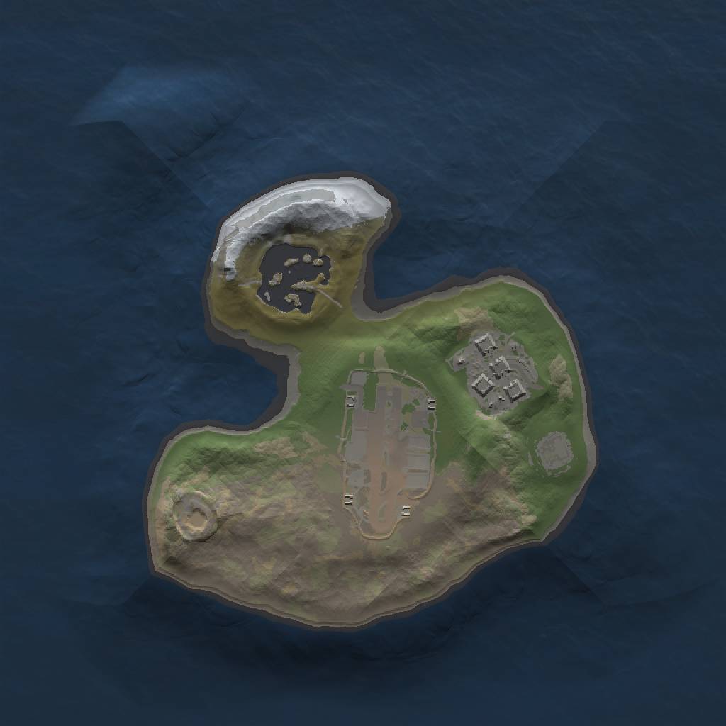 Rust Map: Barren, Size: 1500, Seed: 86, 5 Monuments