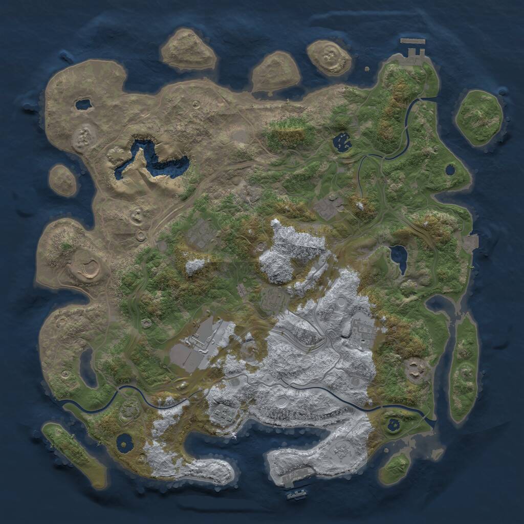 Rust Map: Procedural Map, Size: 4250, Seed: 26273, 15 Monuments