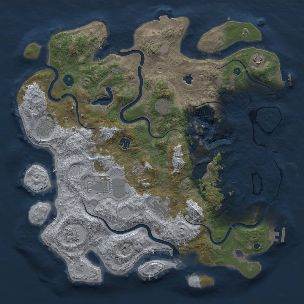 Rust Map: Procedural Map, Size: 4187, Seed: 23112022, 15 Monuments
