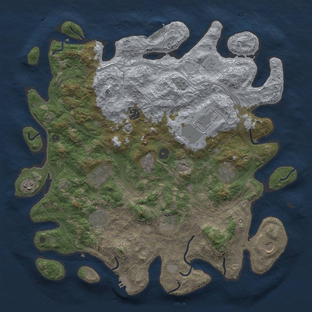 Rust Map: Procedural Map, Size: 4250, Seed: 220, 19 Monuments