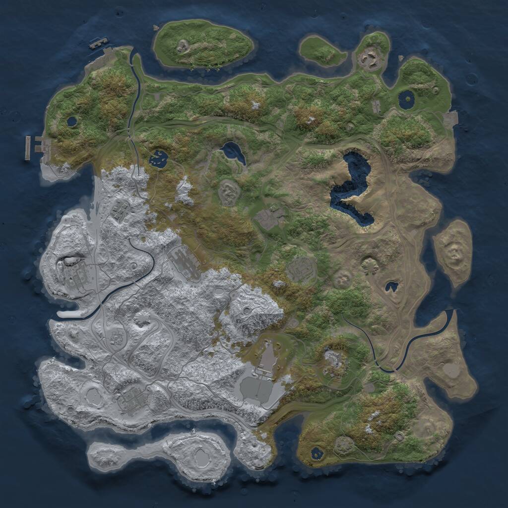 Rust Map: Procedural Map, Size: 4250, Seed: 506408626, 15 Monuments